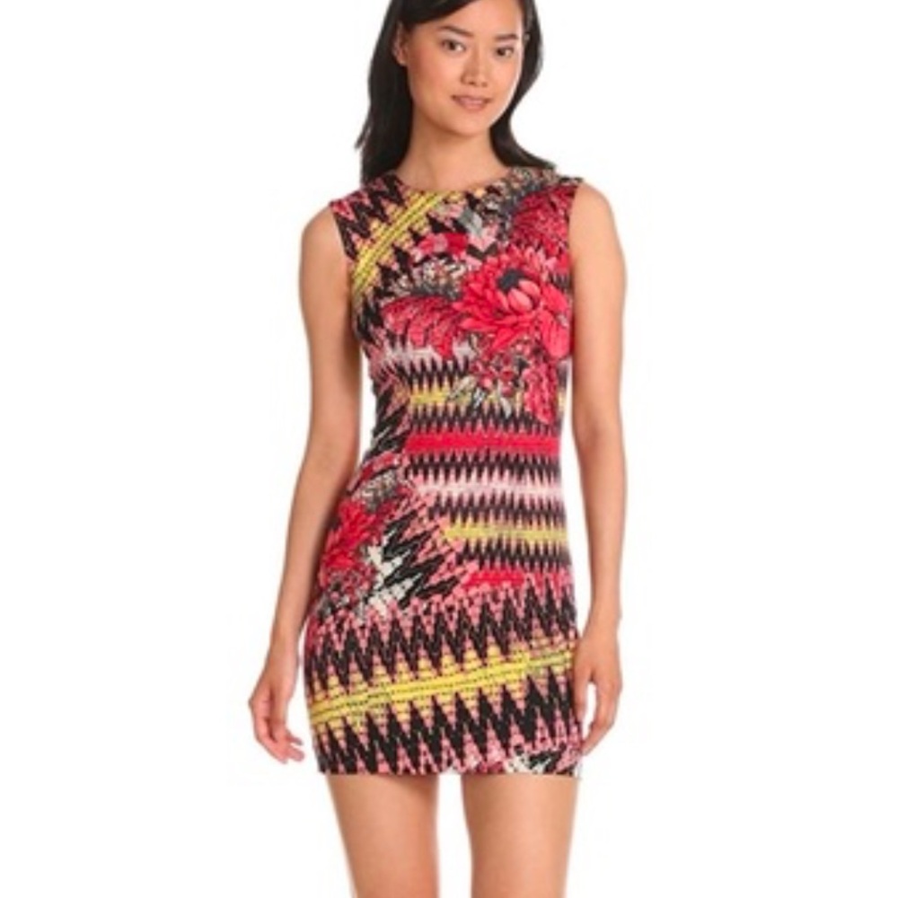 French Connection Floral Zigzag Pattern Dress - image 1